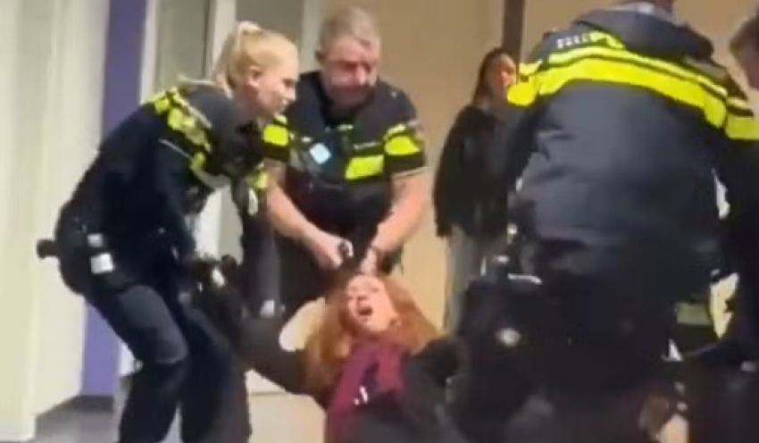Policial da Holanda arremessa alemã grávida no chão