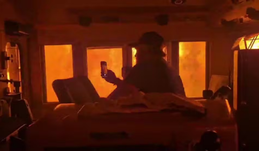 VÍDEO mostra trem preso em meio às chamas de incêndio florestal no Canadá