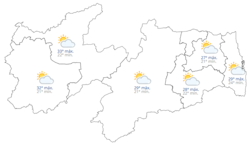 Previsão do tempo hoje, 10 de Junho de 2026