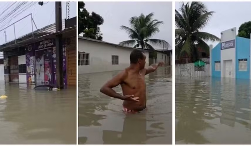 João Pessoa e Campina Grande registram alagamentos em diversos pontos após chuvas