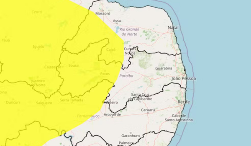 Inmet emite alerta de baixa umidade para 95 cidades da PB