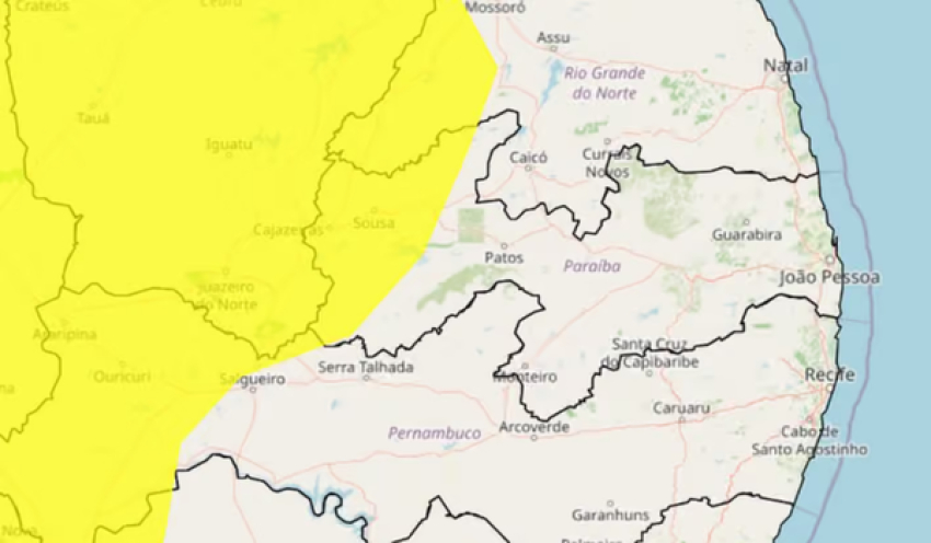 Cai para 52 o número de cidades sobre alerta de clima excessivamente seco no interior da Paraíba