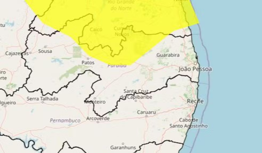 Inmet divulga alerta de vendaval para 50 cidades da Paraíba; saiba como se proteger