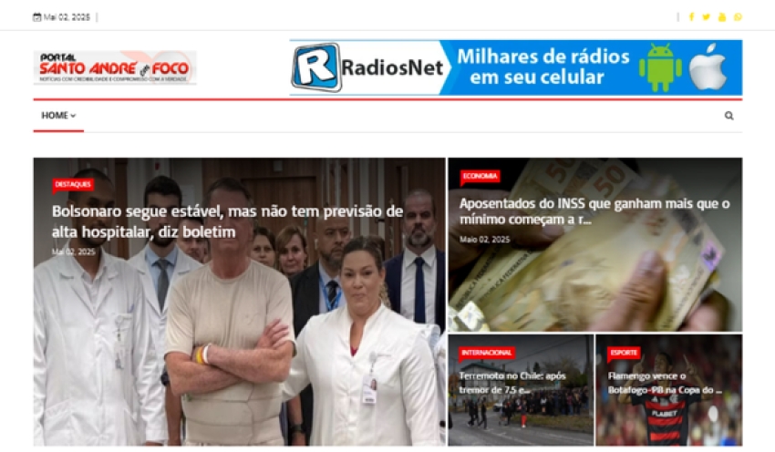 Relação de matérias publicadas no Portal Santo André em Foco hoje, 02/05/2025