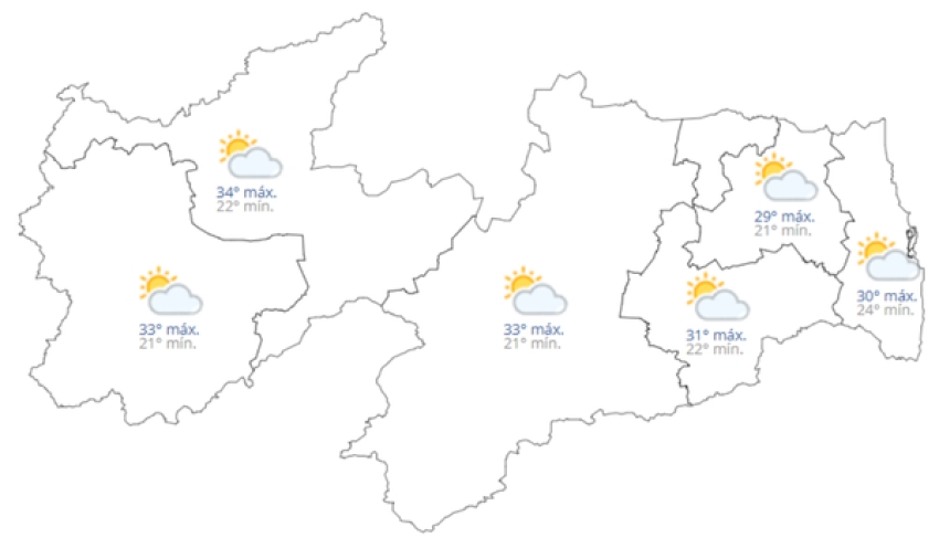 Previsão do tempo hoje, 12 de Março de 2026