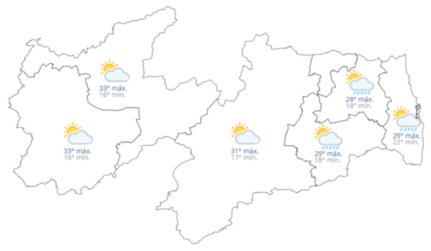 Previsão do tempo hoje, 20 de Julho de 2026