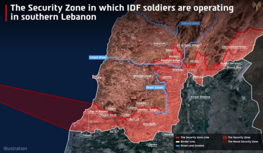 Israel desafia acordo de paz entre Irã e EUA e publica mapa mostrando território ocupado no Líbano