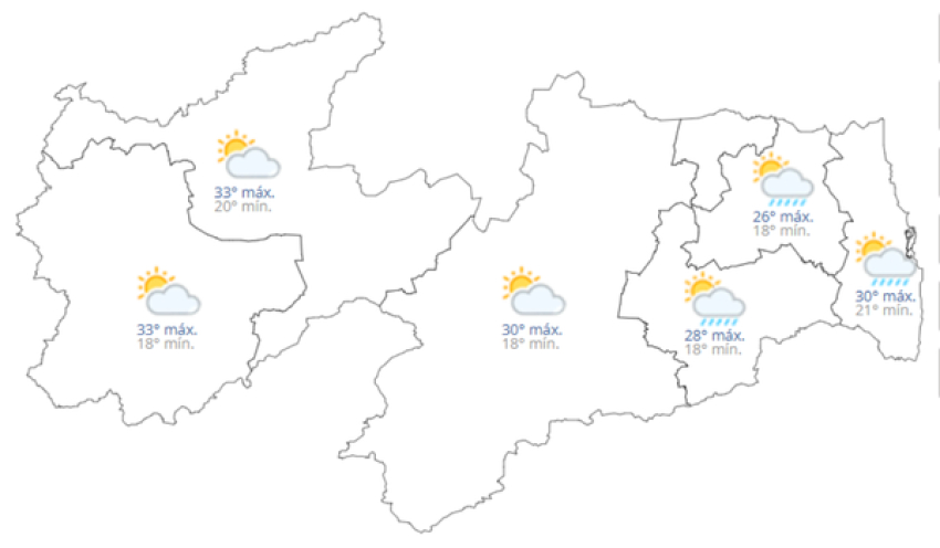Previsão do tempo hoje, 16 de Julho de 2026