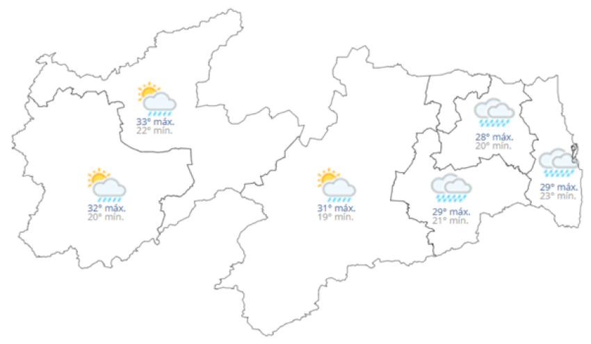 Previsão do tempo hoje, 28 de Abril de 2026