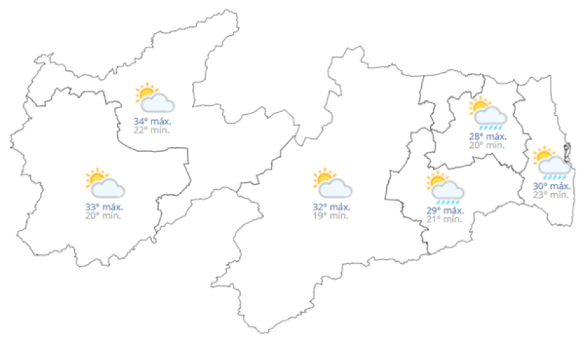 Previsão do tempo hoje, 30 de Abril de 2026