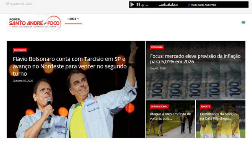Relação de matérias publicadas no Portal Santo André em Foco hoje, 05 de Outubro de 2026