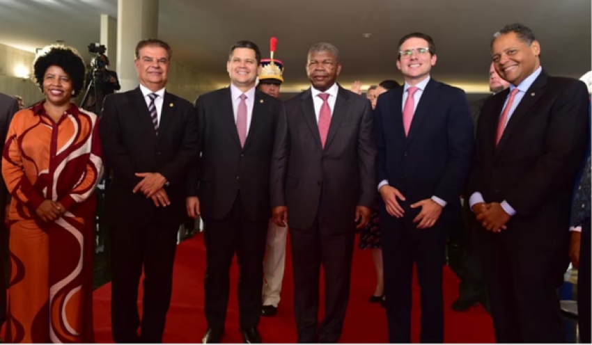 Motta e Alcolumbre recebem presidente de Angola no Congresso