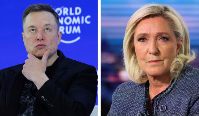 Musk diz que Le Pen é 'última esperança da França'