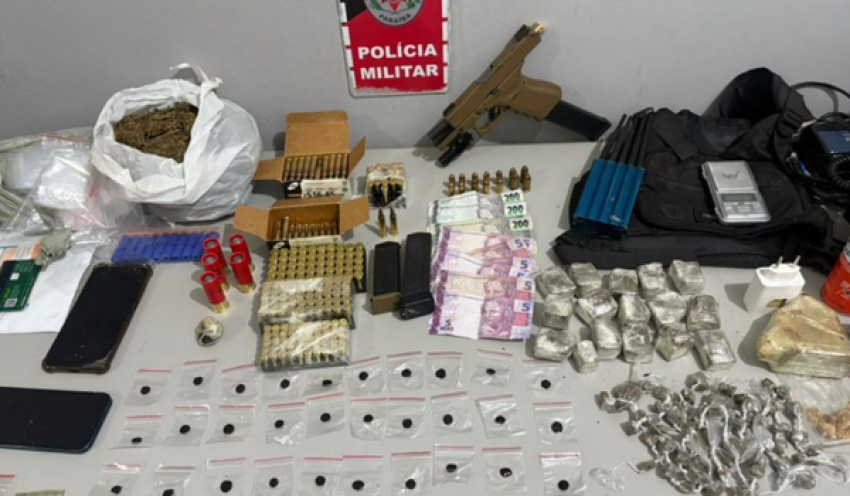 Polícia Militar apreende material que seria de facção criminosa após troca de tiros em Bayeux