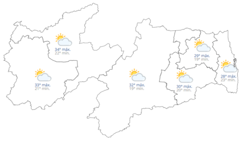 Previsão do tempo hoje, 29 de Agosto de 2026