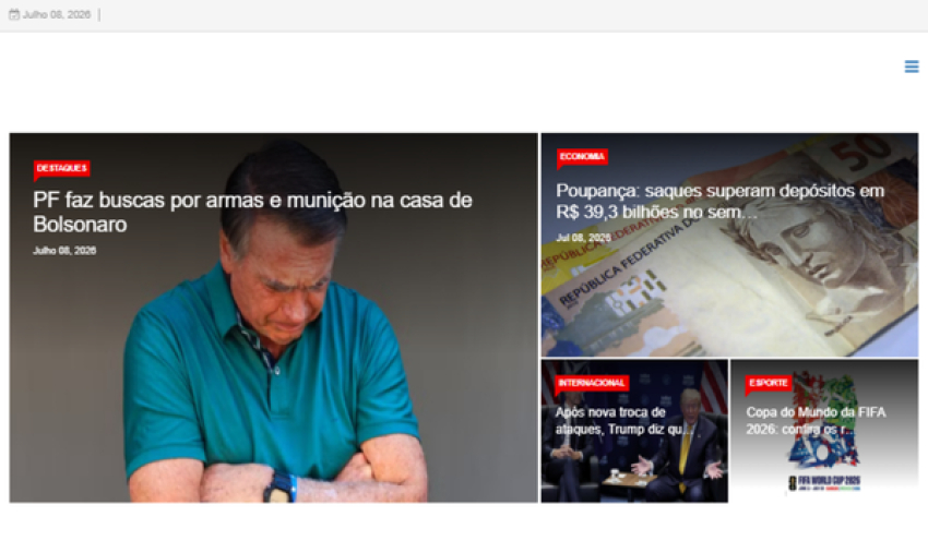 Relação de matérias publicadas no Portal Santo André em Foco hoje, 08 de Julho de 2026