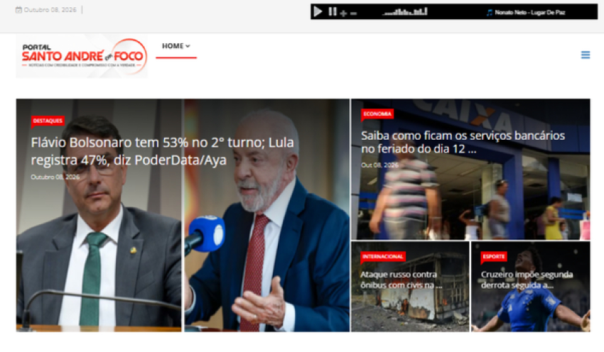 Relação de matérias publicadas no Portal Santo André em Foco hoje, 08 de Outubro de 2026