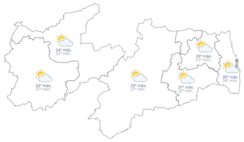 Previsão do tempo hoje, 09 de Março de 2026