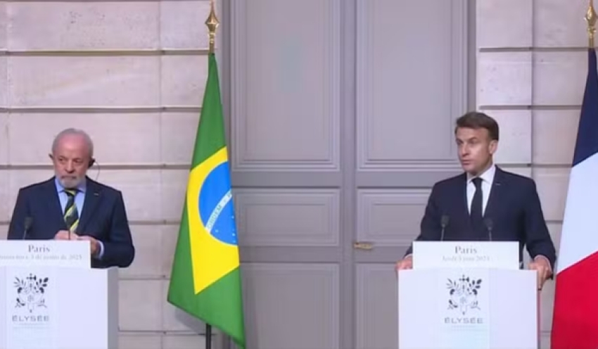 Em Paris, Lula faz pedido público a Macron: 'Abra seu coração para o acordo com o Mercosul'