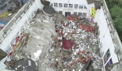 11 pessoas morrem após teto de ginásio cair em uma escola na China