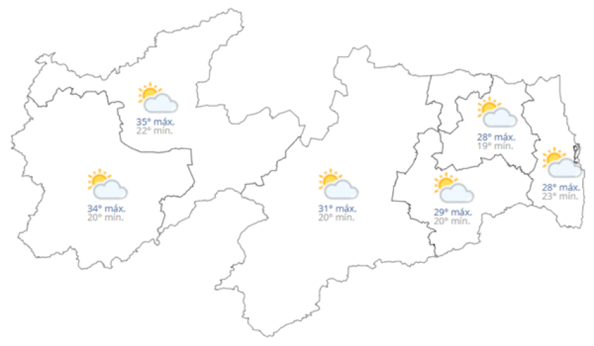 Previsão do tempo hoje, 31 de Agosto de 2026